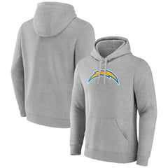 Los Angeles Chargers Primary Team Logo Fitted Pullover Hoodie - Heather Gray - NFL
