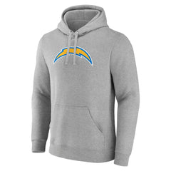 Los Angeles Chargers Primary Team Logo Fitted Pullover Hoodie - Heather Gray - NFL