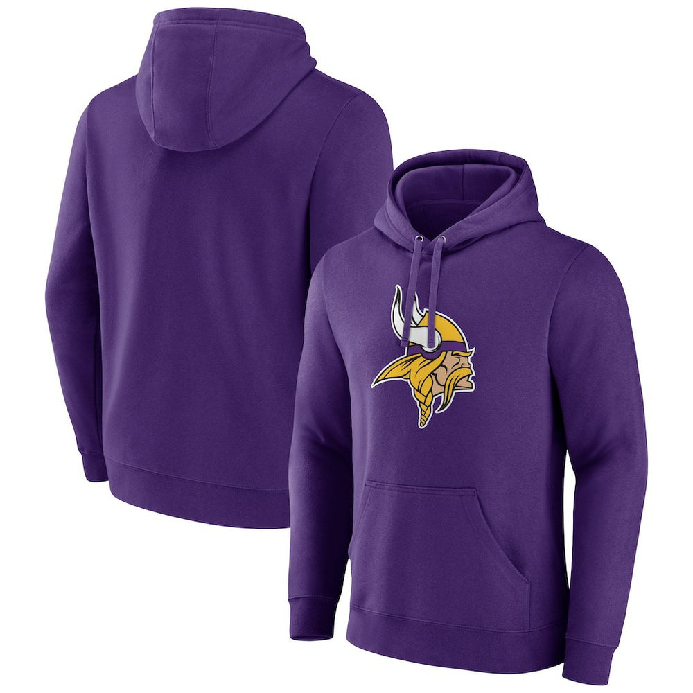 Minnesota Vikings Primary Team Logo Fitted Pullover Hoodie - Purple - NFL