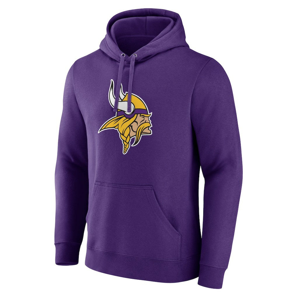 Minnesota Vikings Primary Team Logo Fitted Pullover Hoodie - Purple - NFL