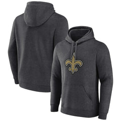 New Orleans Saints Primary Team Logo Fitted Pullover Hoodie - Charcoal - NFL