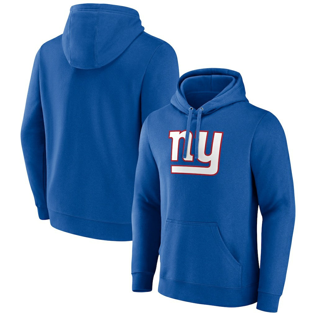 New York Giants Primary Team Logo Fitted Pullover Hoodie - Royal - NFL