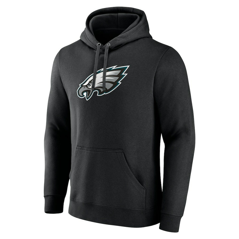 Philadelphia Eagles Primary Team Logo Fitted Pullover Hoodie - Black - NFL