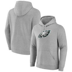 Philadelphia Eagles Primary Team Logo Fitted Pullover Hoodie - Heather Gray - NFL