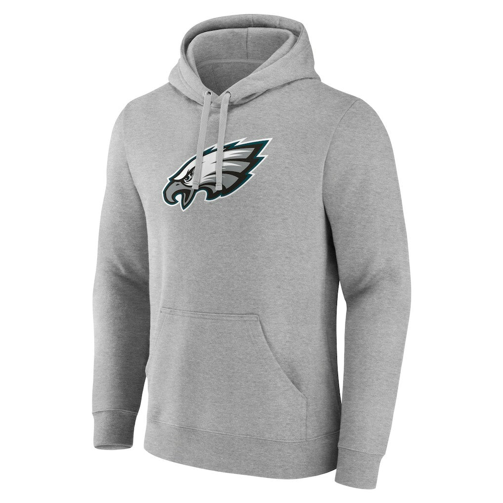 Philadelphia Eagles Primary Team Logo Fitted Pullover Hoodie - Heather Gray - NFL