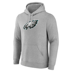 Philadelphia Eagles Primary Team Logo Fitted Pullover Hoodie - Heather Gray - NFL