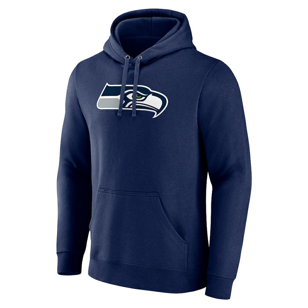 Seattle Seahawks Primary Team Logo Fitted Pullover Hoodie - College Navy - NFL