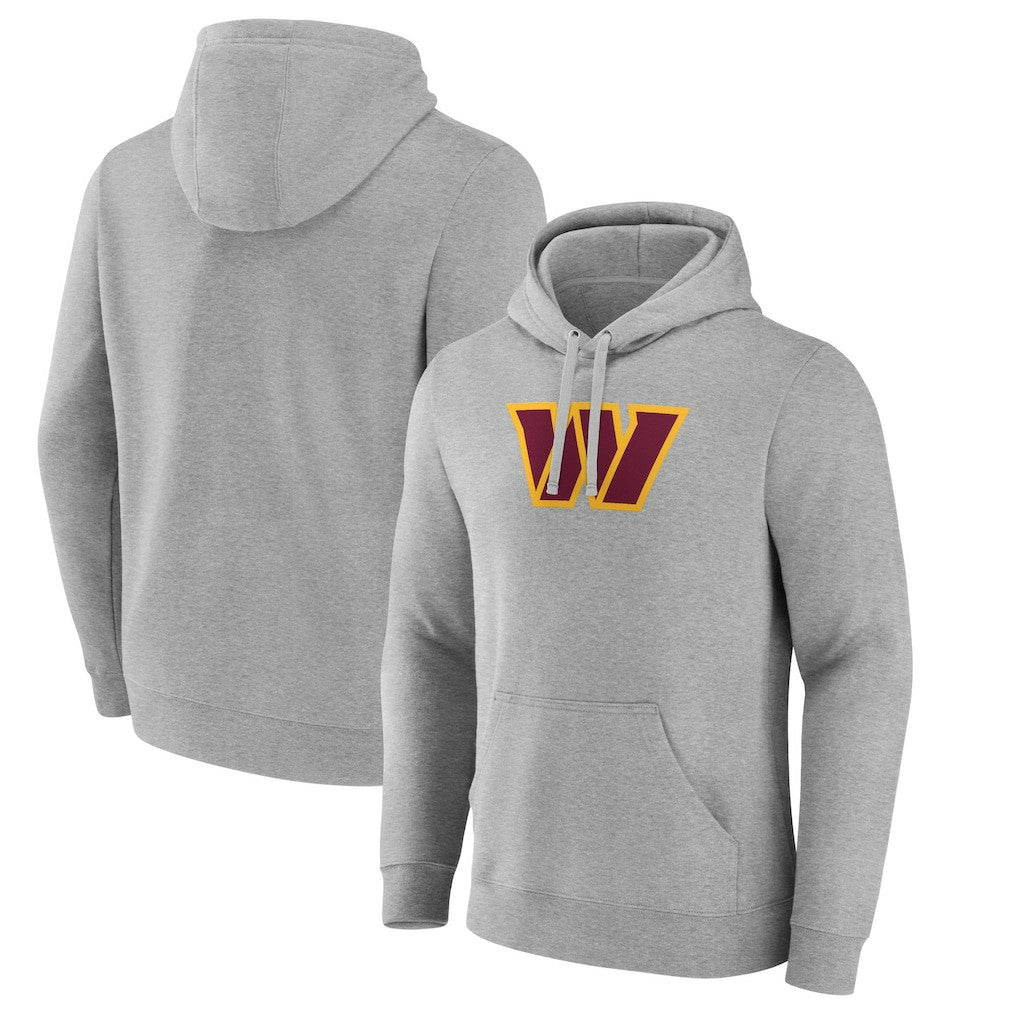 Washington Commanders Primary Team Logo Fitted Pullover Hoodie - Heather Gray - NFL