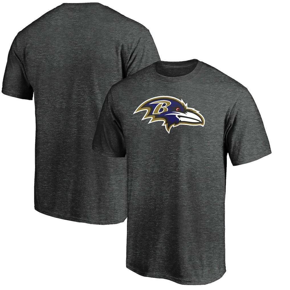 Baltimore Ravens Primary Logo T-Shirt - Heather Charcoal - Fanatics