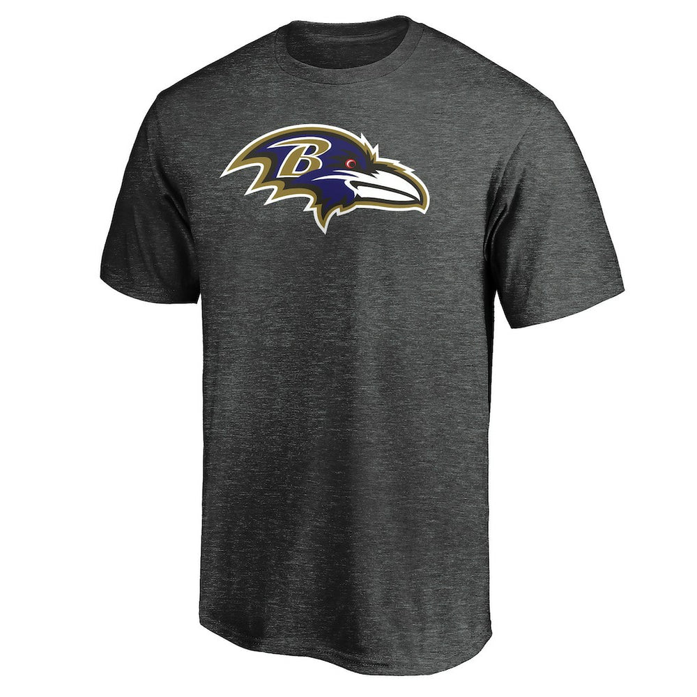 Baltimore Ravens Primary Logo T-Shirt - Heather Charcoal - Fanatics