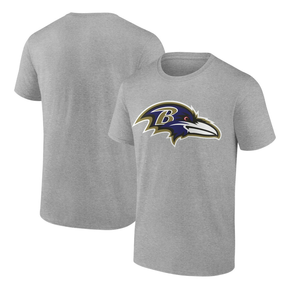 Baltimore Ravens Primary Logo T-Shirt - Heather Gray - Fanatics