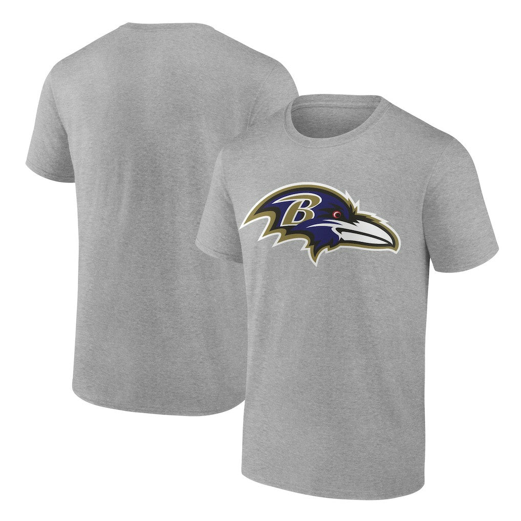 Baltimore Ravens Primary Logo T-Shirt - Heather Gray - Fanatics