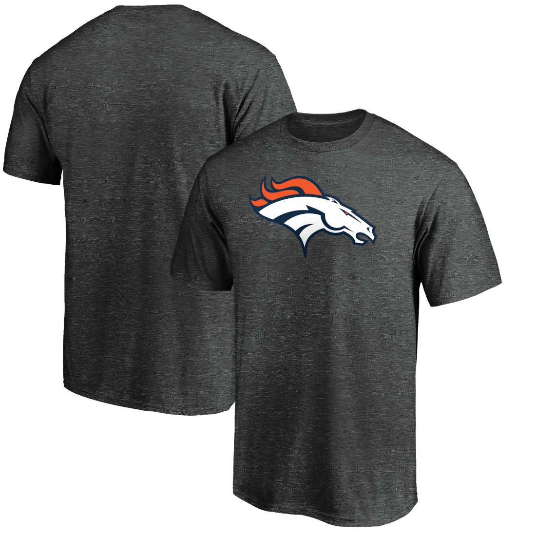 Denver Broncos Primary Logo T-Shirt - Heather Charcoal - Fanatics