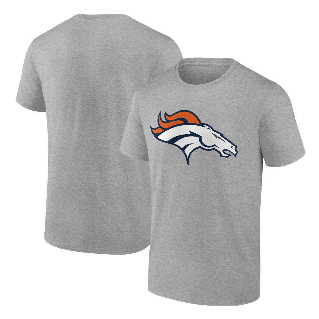 Denver Broncos Primary Logo T-Shirt - Heather Gray - Fanatics