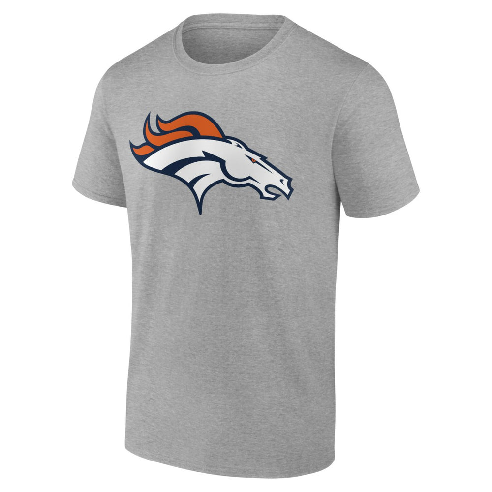 Denver Broncos Primary Logo T-Shirt - Heather Gray - Fanatics