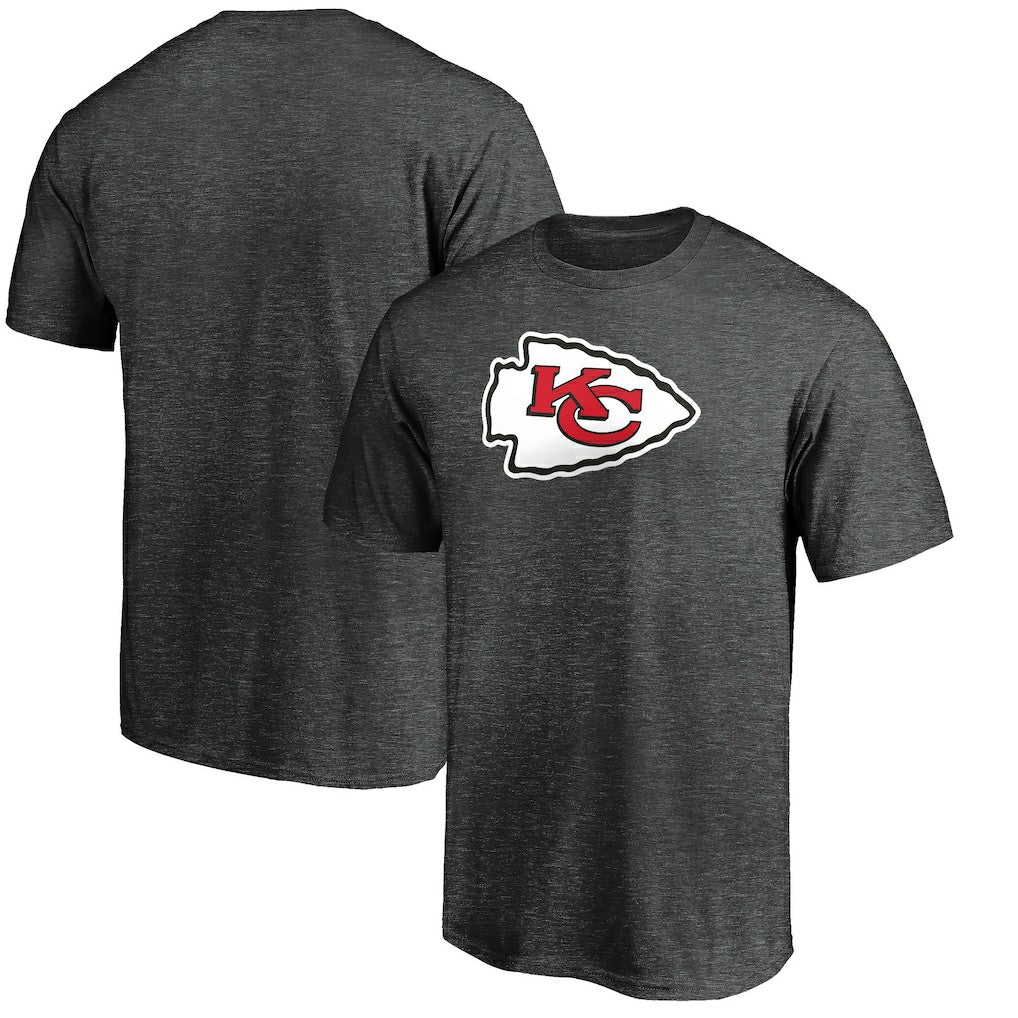Kansas City Chiefs Primary Logo T-Shirt - Heather Charcoal - Fanatics