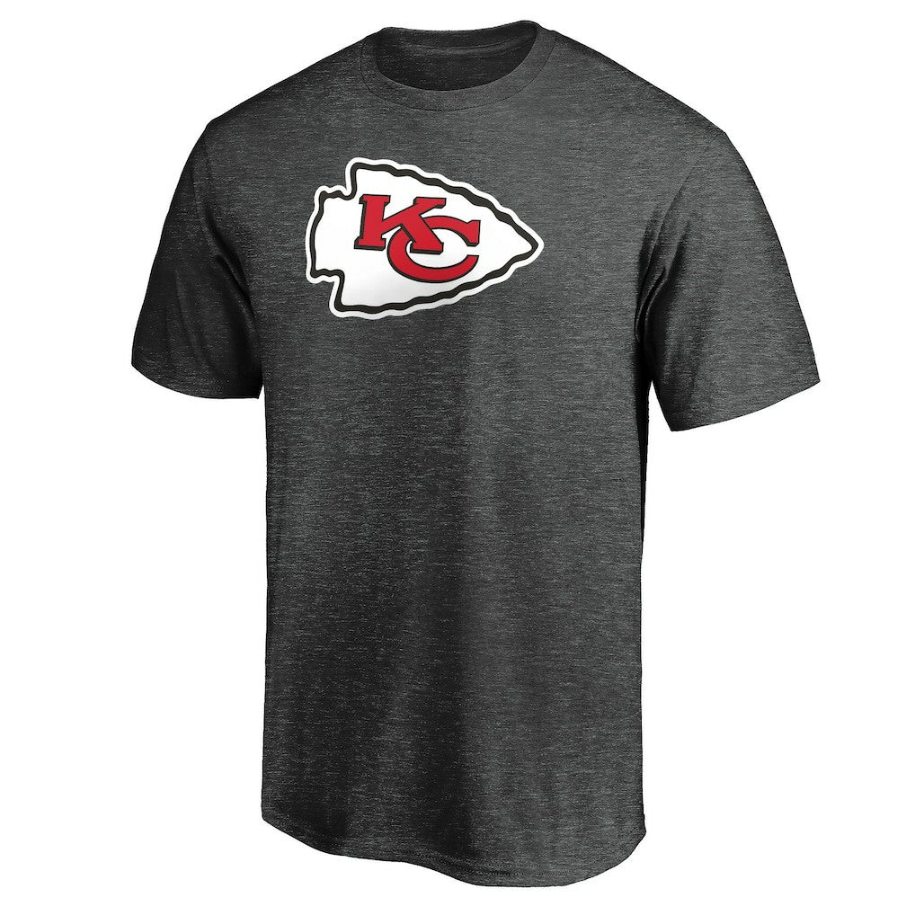 Kansas City Chiefs Primary Logo T-Shirt - Heather Charcoal - Fanatics