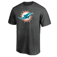 Miami Dolphins Primary Logo T-Shirt - Heather Charcoal - Fanatics