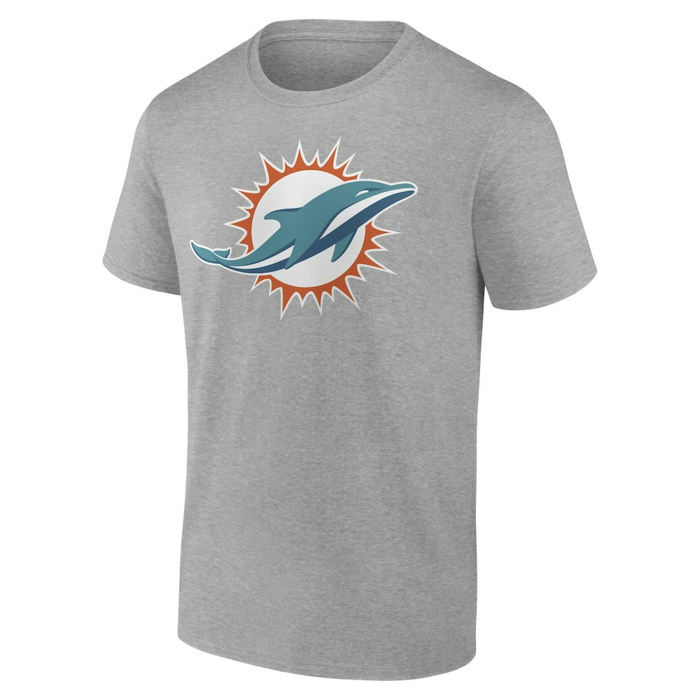 Miami Dolphins Primary Logo T-Shirt - Heather Gray - Fanatics