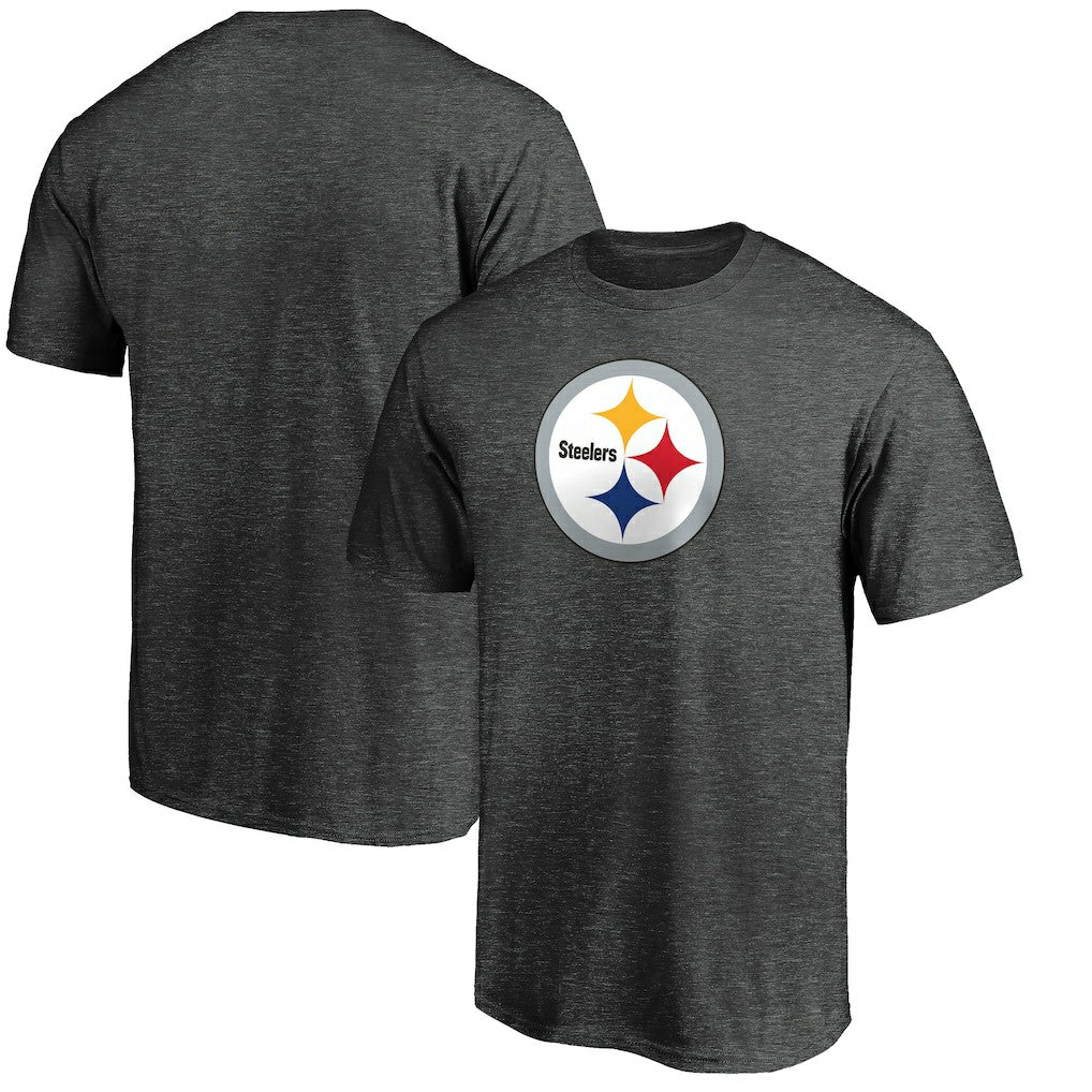 Pittsburgh Steelers Primary Logo T-Shirt - Heather Charcoal - Fanatics