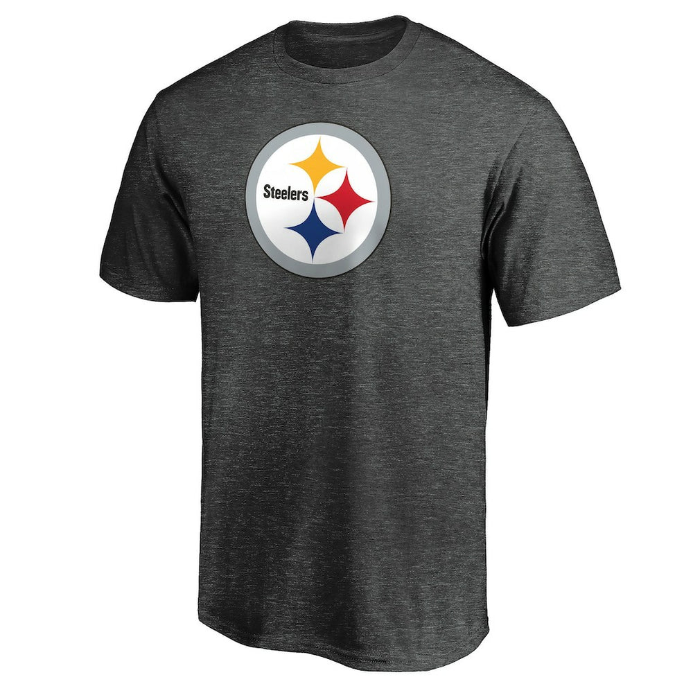 Pittsburgh Steelers Primary Logo T-Shirt - Heather Charcoal - Fanatics