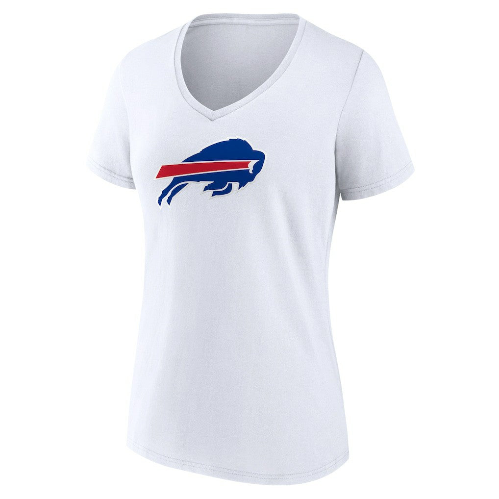 Buffalo Bills Women's Primary Team Logo V-Neck T-Shirt - White - NFL