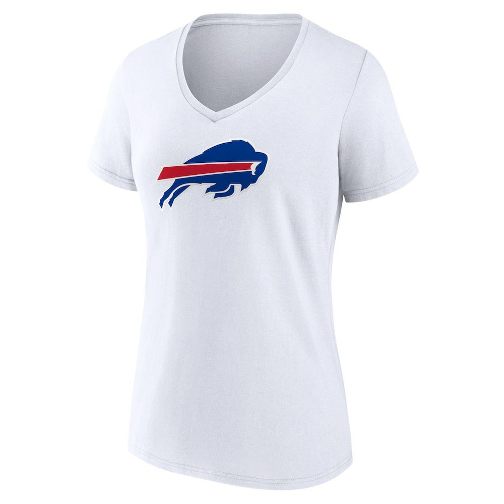 Buffalo Bills Women's Primary Team Logo V-Neck T-Shirt - White - NFL