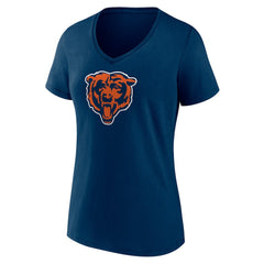Chicago Bears Women's Primary Team Logo V-Neck T-Shirt - Navy - NFL