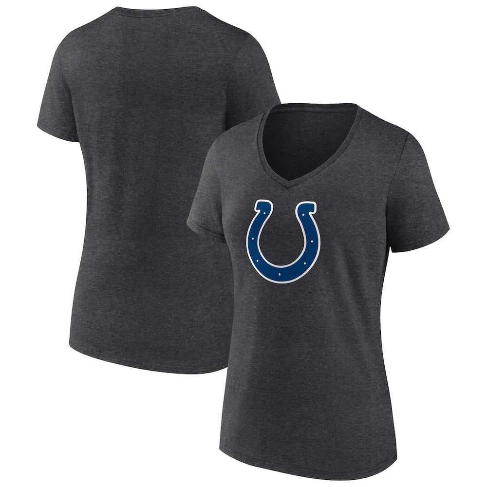 Indianapolis Colts Women's Primary Team Logo V-Neck T-Shirt - Charcoal - NFL