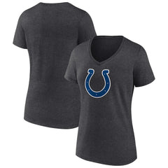 Indianapolis Colts Women's Primary Team Logo V-Neck T-Shirt - Charcoal - NFL