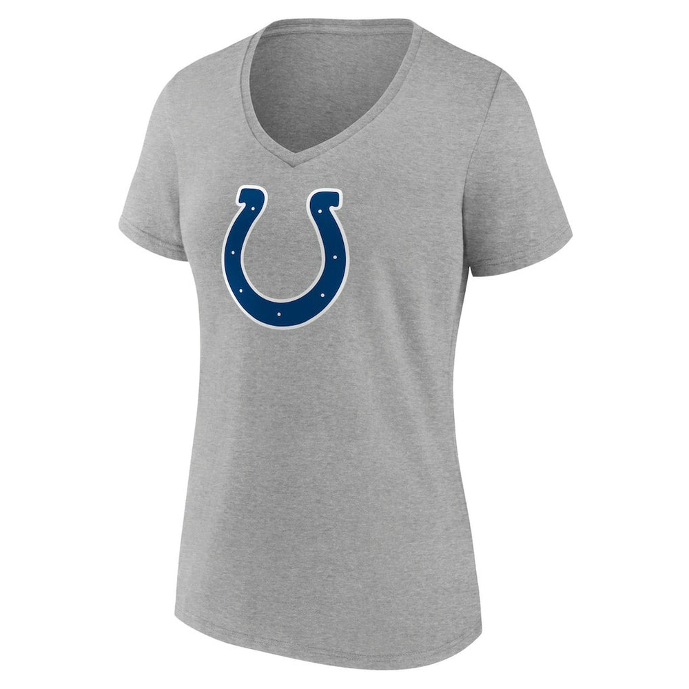 Indianapolis Colts Women's Primary Team Logo V-Neck T-Shirt - Heather Gray - NFL