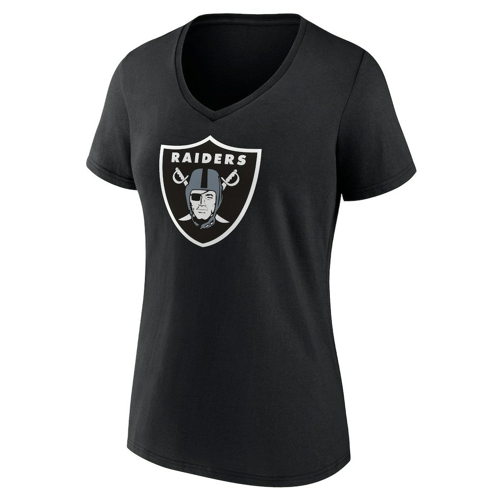 Las Vegas Raiders Women's Primary Team Logo V-Neck T-Shirt - Black - NFL