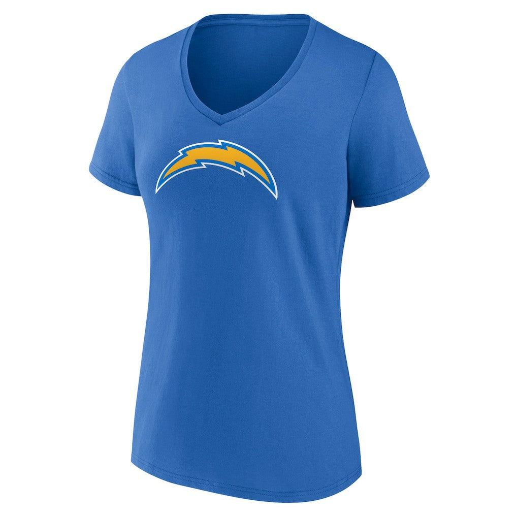 Los Angeles Chargers Women's Primary Team Logo V-Neck T-Shirt - Powder Blue - NFL