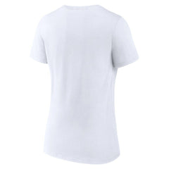 New York Giants Women's Primary Team Logo V-Neck T-Shirt - White - NFL