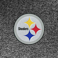 Pittsburgh Steelers Antigua Absolute Chenille Pullover Hoodie - Heathered Black - NFL