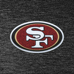San Francisco 49ers Antigua Action Chenille Pullover Hoodie - Heathered Black - NFL