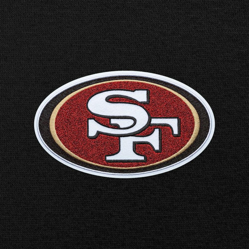 San Francisco 49ers Antigua Victory Chenille Pullover Hoodie - Black - NFL