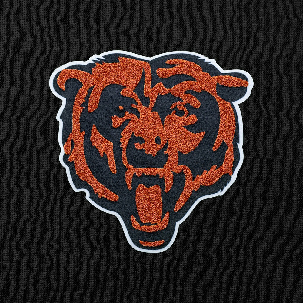 Chicago Bears Antigua Victory Chenille Pullover Hoodie - Black - NFL