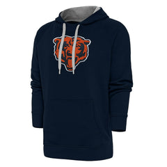 Chicago Bears Antigua Victory Chenille Pullover Hoodie - Navy - NFL