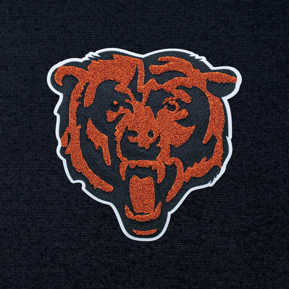 Chicago Bears Antigua Victory Chenille Pullover Hoodie - Navy - NFL