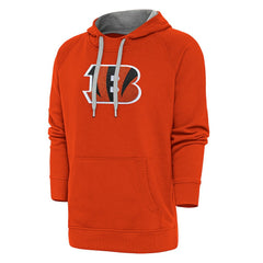 Cincinnati Bengals Antigua Victory Chenille Pullover Hoodie - Orange - NFL