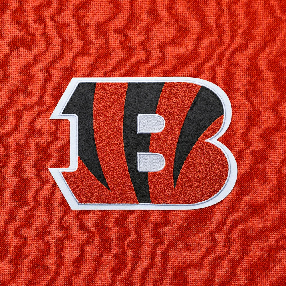 Cincinnati Bengals Antigua Victory Chenille Pullover Hoodie - Orange - NFL