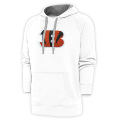Cincinnati Bengals Antigua Victory Chenille Pullover Hoodie - White - NFL