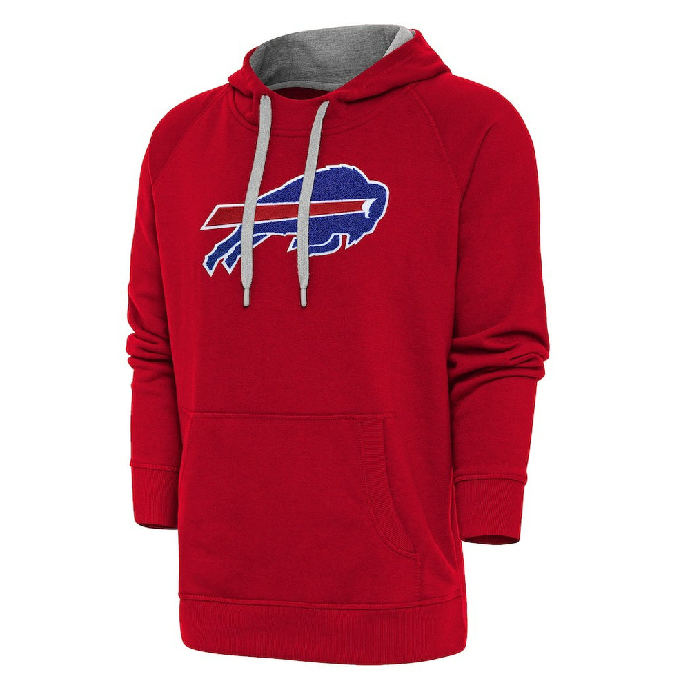 Buffalo Bills Antigua Victory Chenille Pullover Hoodie - Red - NFL