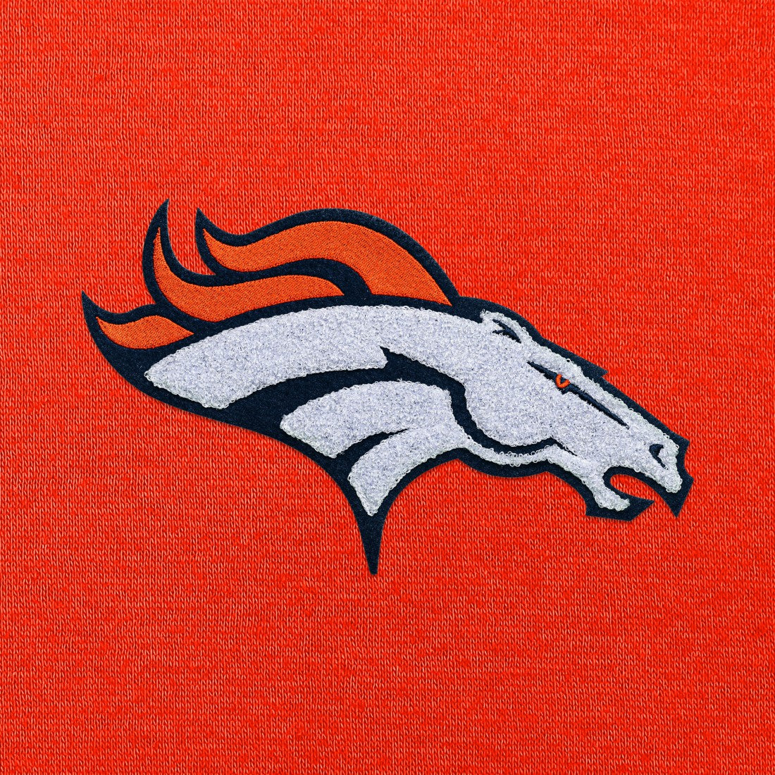 Denver Broncos Antigua Victory Chenille Pullover Hoodie - Orange - NFL