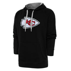 Kansas City Chiefs Antigua Victory Chenille Pullover Hoodie - Black - NFL