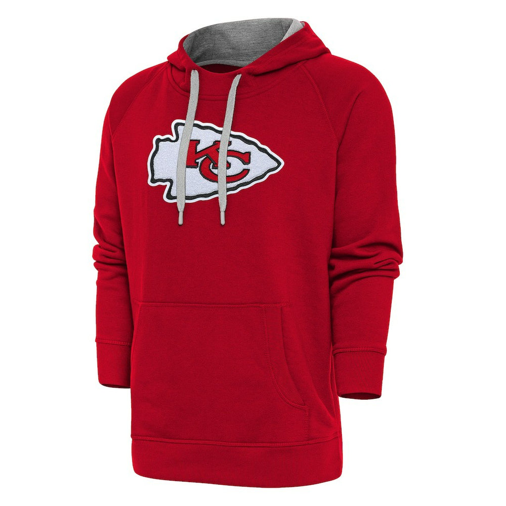 Kansas City Chiefs Antigua Victory Chenille Pullover Hoodie - Red - NFL
