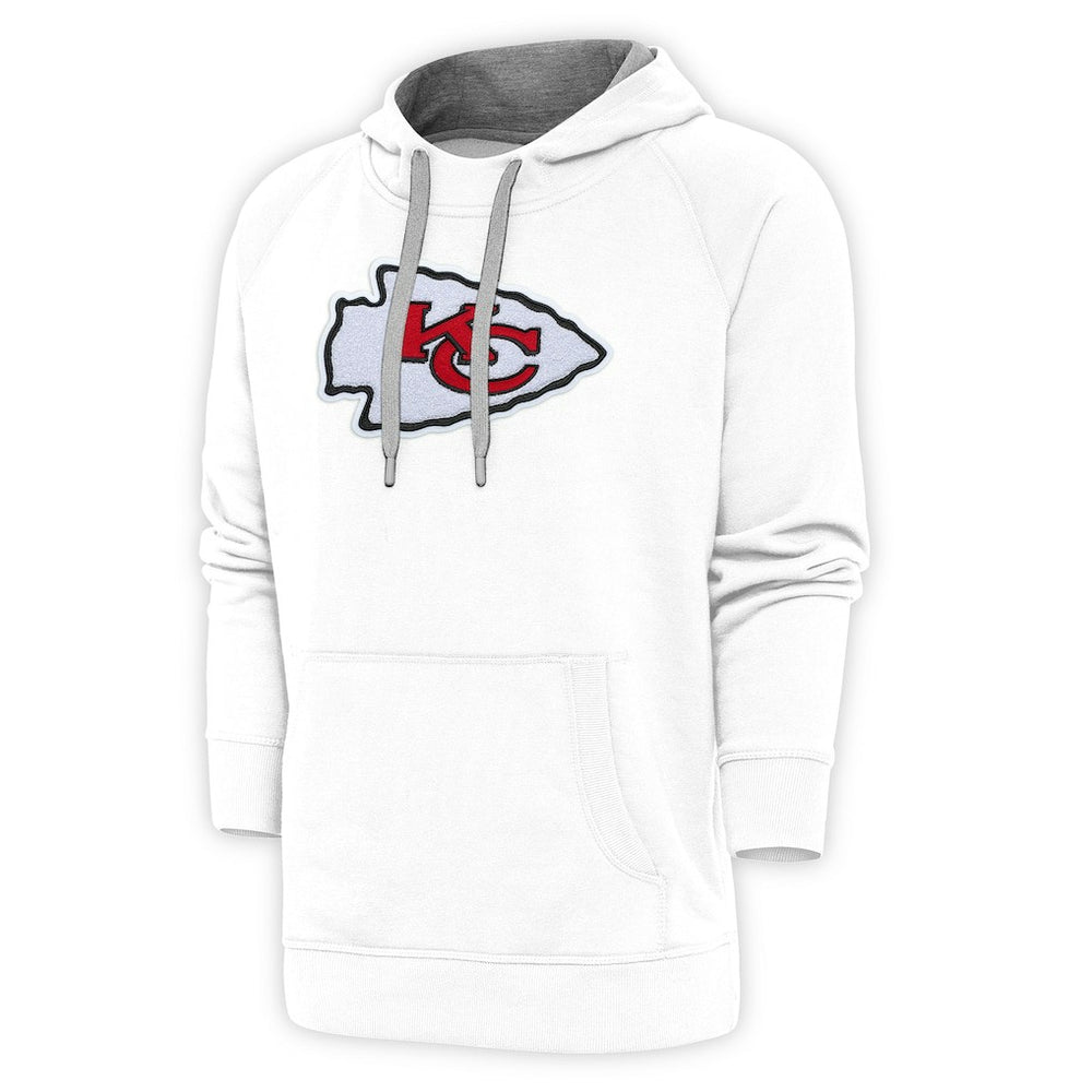 Kansas City Chiefs Antigua Victory Chenille Pullover Hoodie - White - NFL
