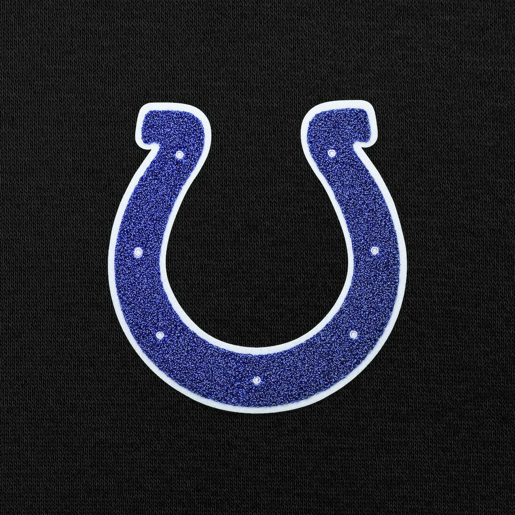 Indianapolis Colts Antigua Victory Chenille Pullover Hoodie - Black - NFL
