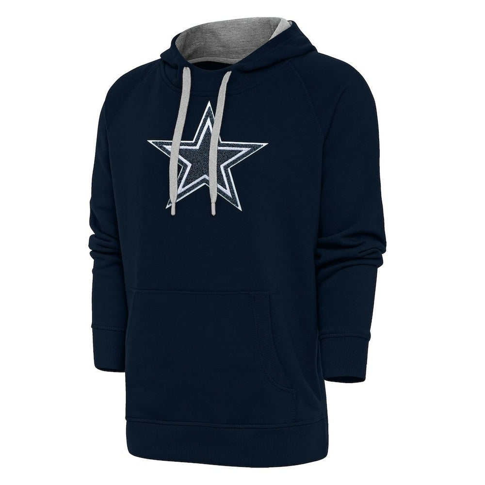 Dallas Cowboys Antigua Victory Chenille Pullover Hoodie - Navy - NFL